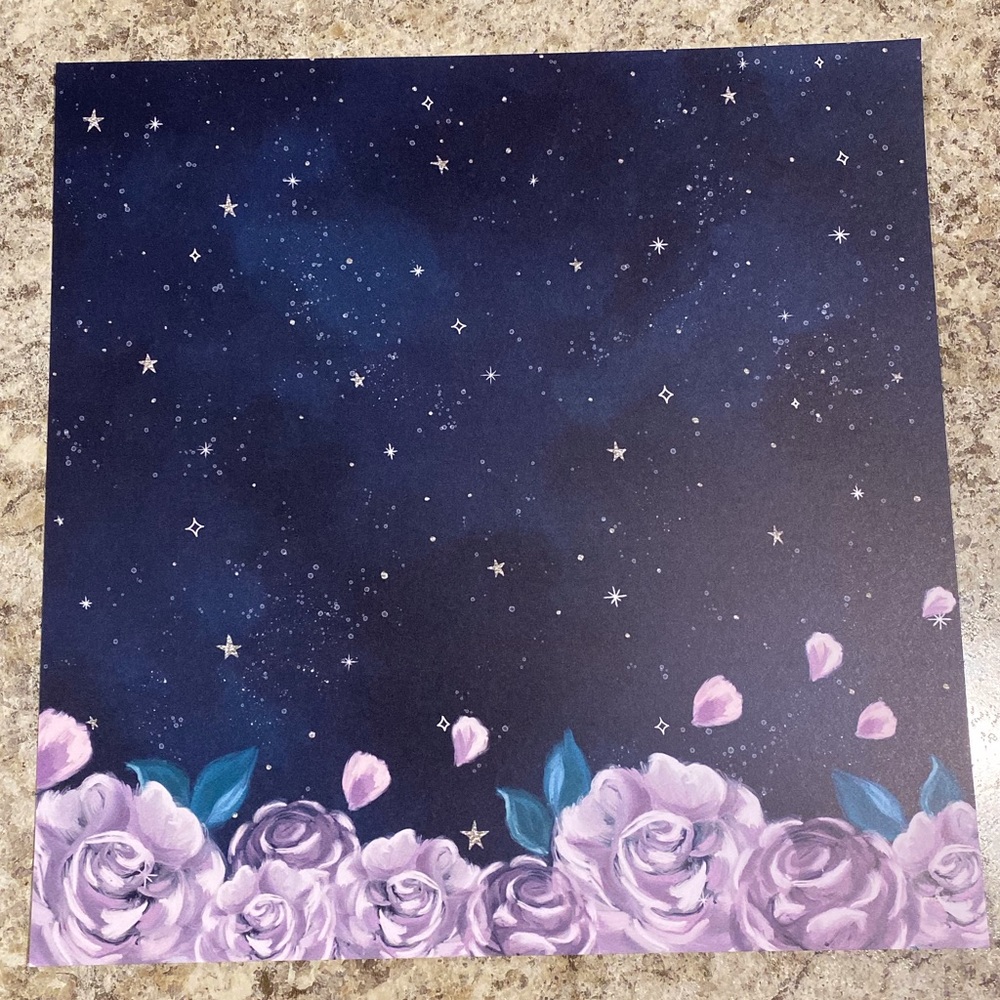 ☪️ Galaxy Flowers art print
